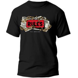 Playera Negra Hombre Rules Casual Urbano
