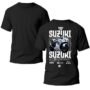 Playera Motos Negra Hombre Suzuki Casual Urbano