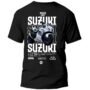 Playera Motos Negra Hombre Suzuki Casual Urbano