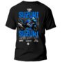 Playera Motos Negra Hombre Suzuki Casual Urbano