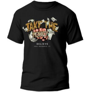 Playera Negra Hombre Take The Money Casual Urbano