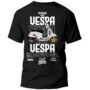 vespa frontal Playera Motos Negra Hombre Vespa Casual Urbano