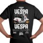 vespa modelo Playera Motos Negra Hombre Vespa Casual Urbano