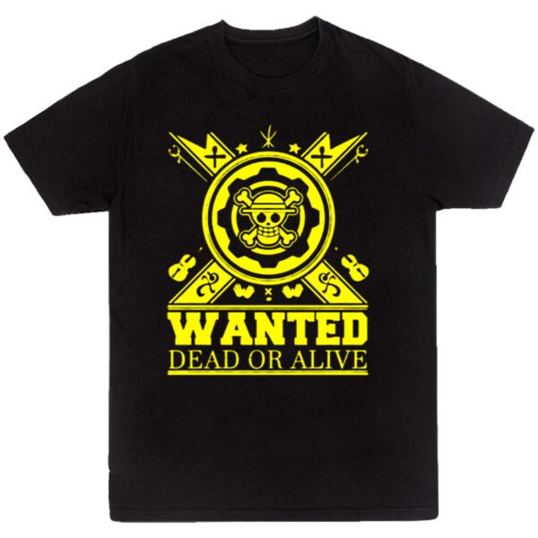 Playera Anime Negra Hombre One Piece Casual Urbano