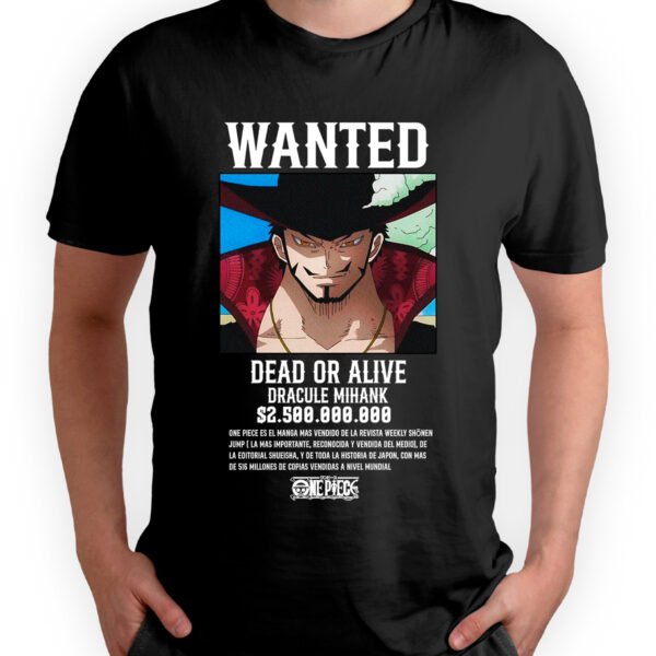 Playera Anime Negra Hombre One Piece Casual Urbano