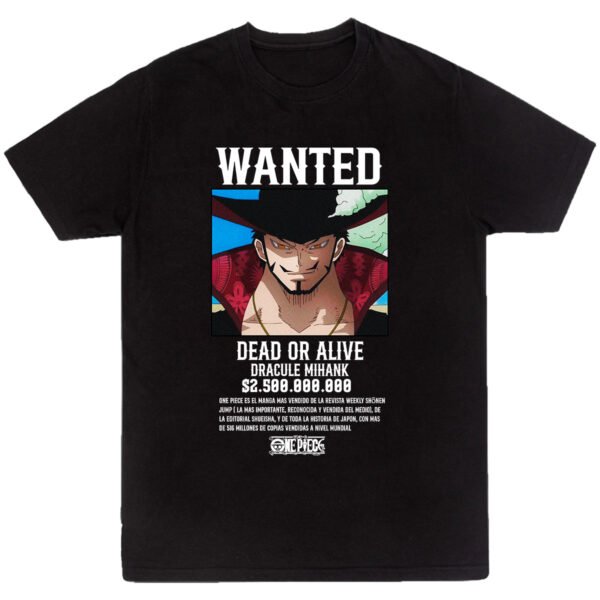 Playera Anime Negra Hombre One Piece Casual Urbano