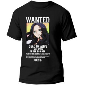 Playera Anime Negra Hombre One Piece Casual Urbano