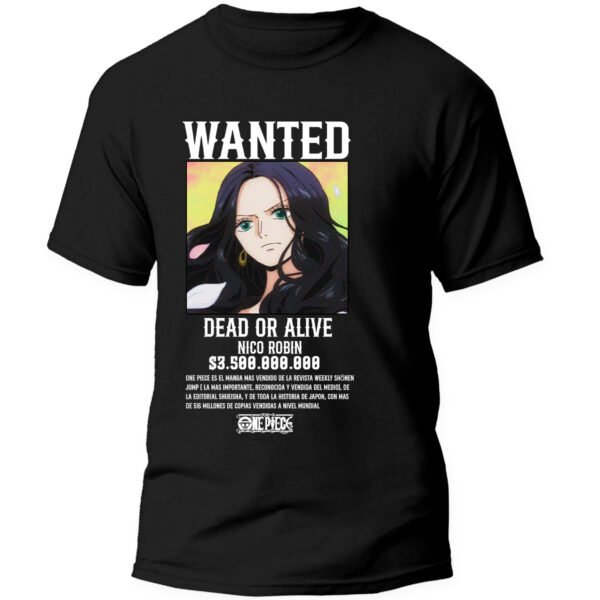 Playera Anime Negra Hombre One Piece Casual Urbano