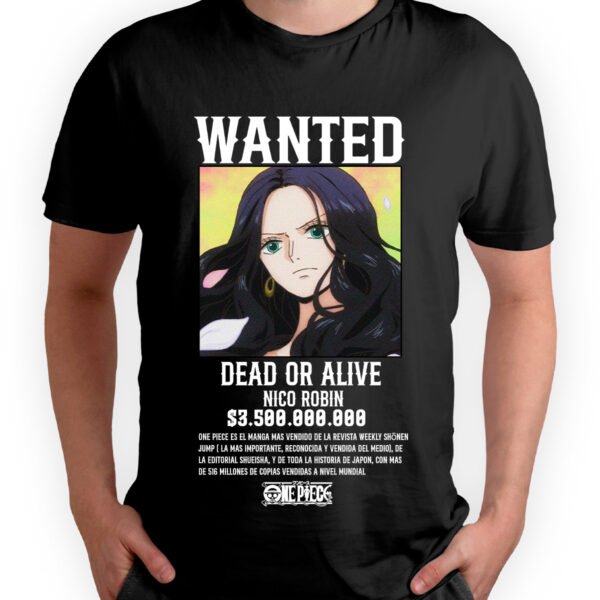 Playera Anime Negra Hombre One Piece Casual Urbano