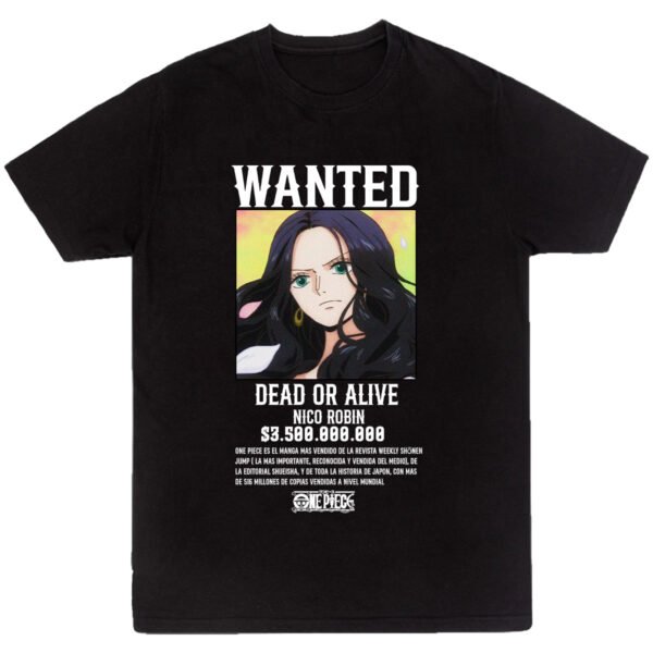 Playera Anime Negra Hombre One Piece Casual Urbano