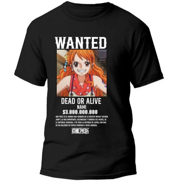 Playera Anime Negra Hombre One Piece Casual Urbano