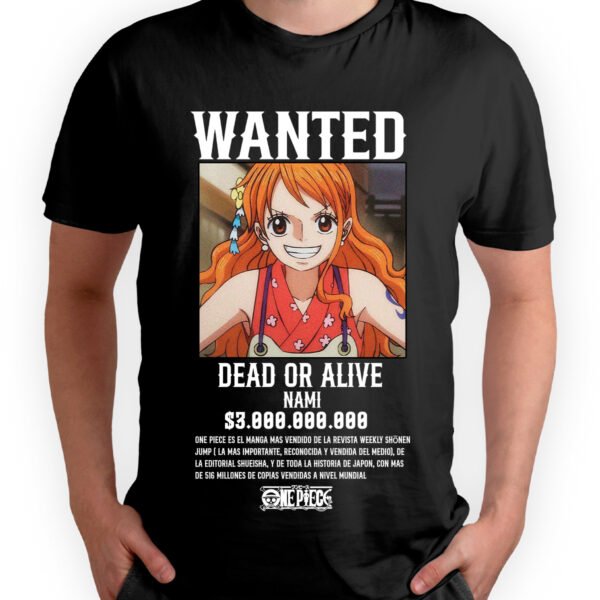 Playera Anime Negra Hombre One Piece Casual Urbano