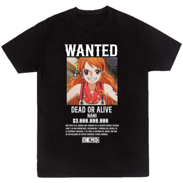 Playera Anime Negra Hombre One Piece Casual Urbano