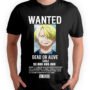 Playera Anime Negra Hombre One Piece Casual Urbano