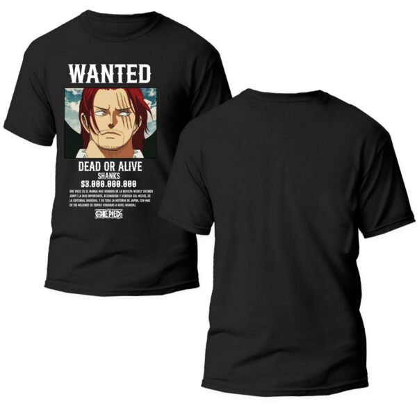 Playera Anime Negra Hombre One Piece Casual Urbano