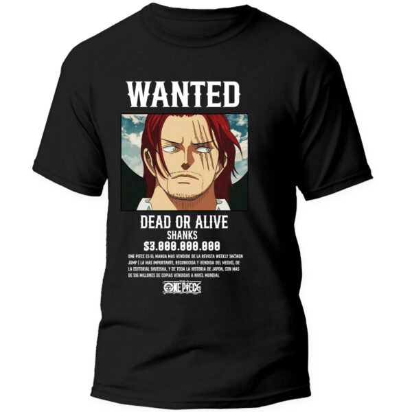 Playera Anime Negra Hombre One Piece Casual Urbano