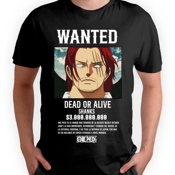 Playera Anime Negra Hombre One Piece Casual Urbano