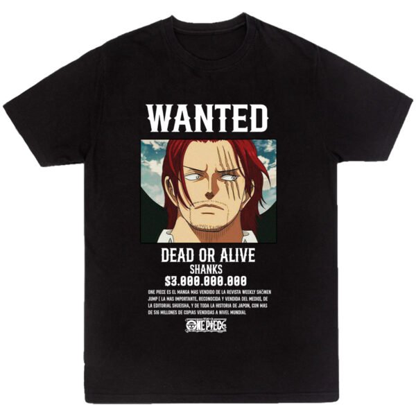 Playera Anime Negra Hombre One Piece Casual Urbano