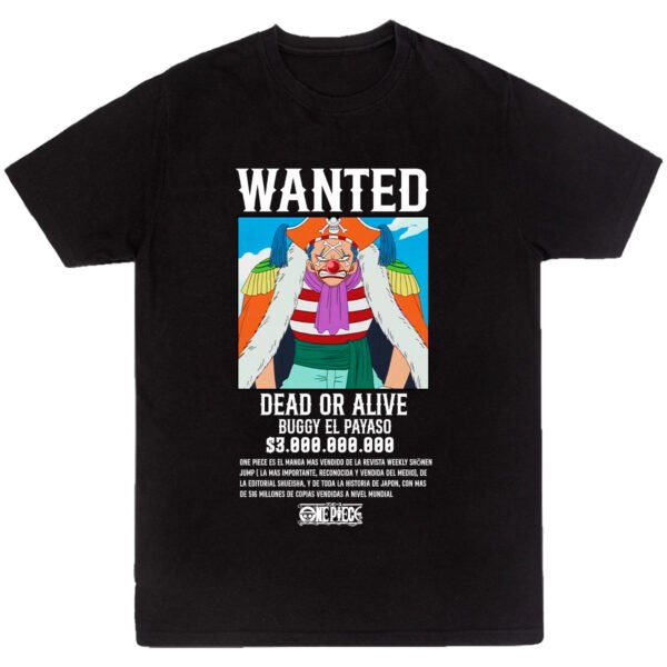 Playera Anime Negra Hombre One Piece Casual Urbano