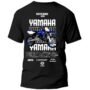 yamaha frontal Playera Motos Negra Hombre Yamaha Casual Urbano