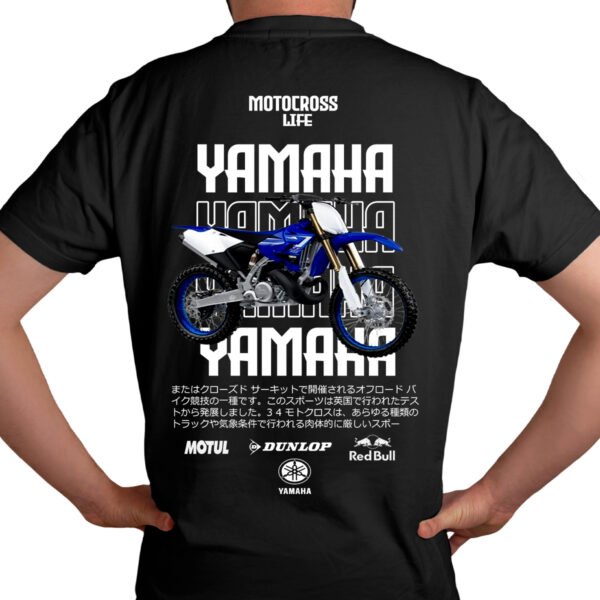 yamaha modelo Playera Motos Negra Hombre Yamaha Casual Urbano