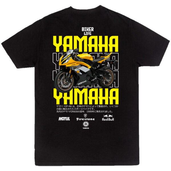 Playera Motos Negra Hombre Yamaha Casual Urbano