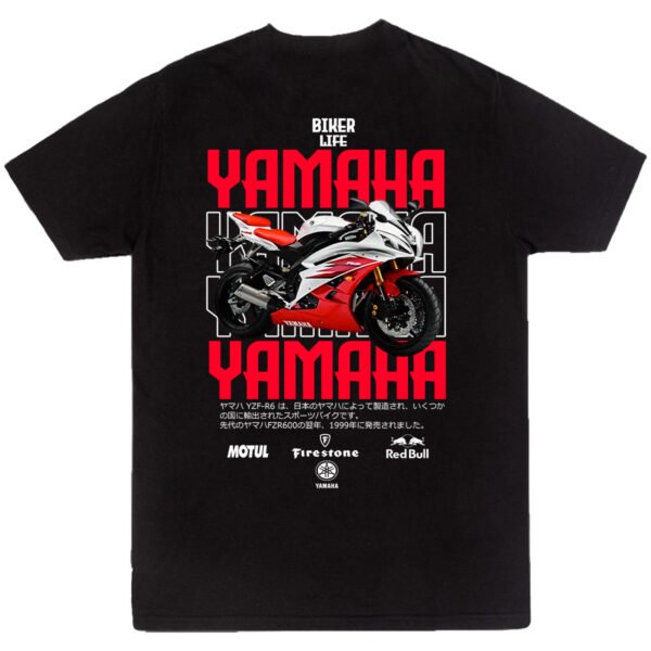 Playera Motos Negra Hombre Yamaha Casual Urbano