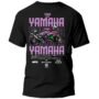 yamaha3 frontal Playera Motos Negra Hombre Yamaha Casual Urbano