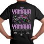 yamaha3 modelo Playera Motos Negra Hombre Yamaha Casual Urbano