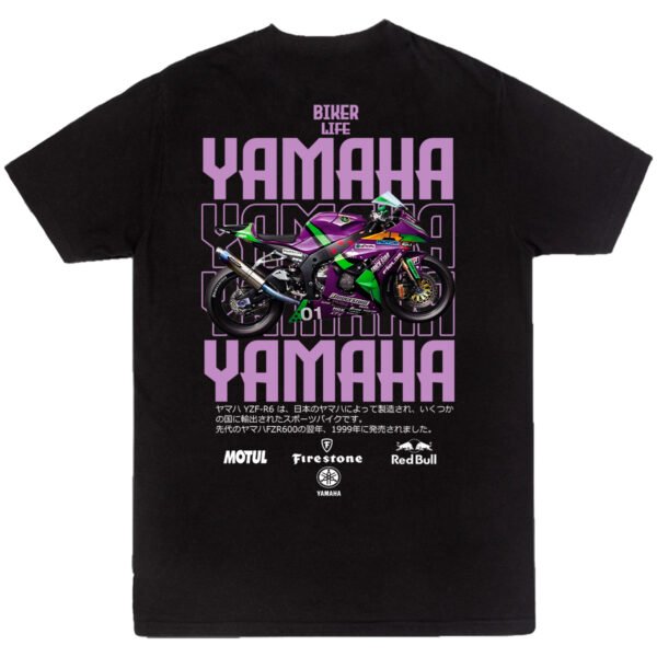 yamaha3 playera Playera Motos Negra Hombre Yamaha Casual Urbano